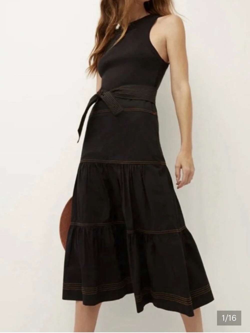 VERONICA BEARD Austyn Belted Midi-dress